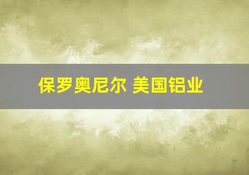 保罗奥尼尔 美国铝业